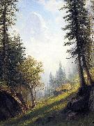 Albert Bierstadt Among the Bernese Alps oil painting artist